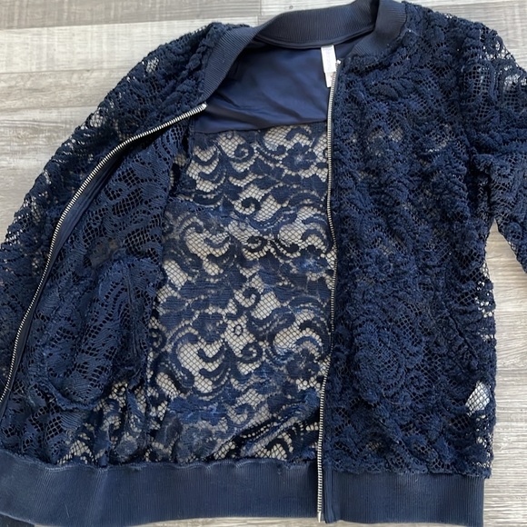 Transparent Floral Light Bomber Jacket - Picture 2 of 6